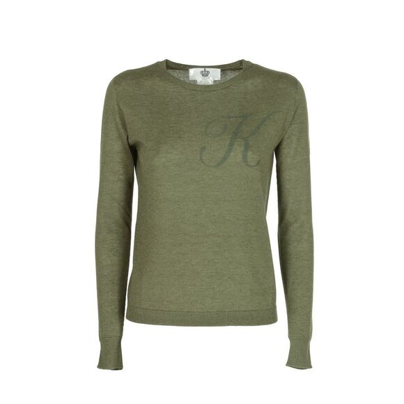 Dee Ocleppo Cashmere Pullover Sweater Long Sleeves Women Green Sweaters - Picture 1 of 7